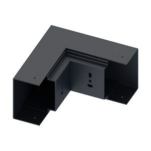 QVENTI Buitenhaakse bocht 90 Aluminium Antraciet - Set