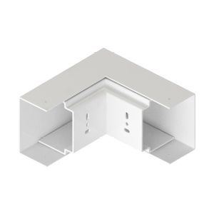 QVENTI Buitenhaakse bocht 90 Aluminium Wit - Set