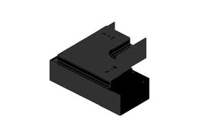 QVENTI Platte bocht 90 Aluminium Zwart - Set