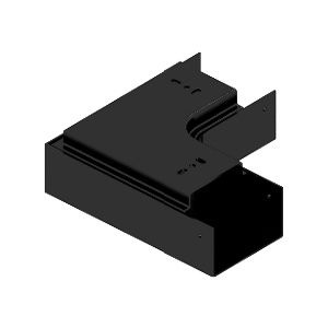 QVENTI Platte bocht 90 Aluminium Zwart - Set