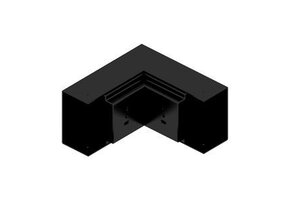 QVENTI Buitenhaakse bocht 90 Aluminium Zwart - Set