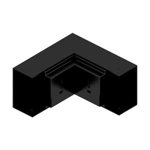 QVENTI Buitenhaakse bocht 90 Aluminium Zwart - Set