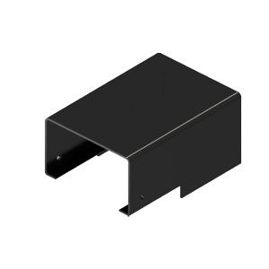 QVENTI Afdekkap Aluminium Zwart