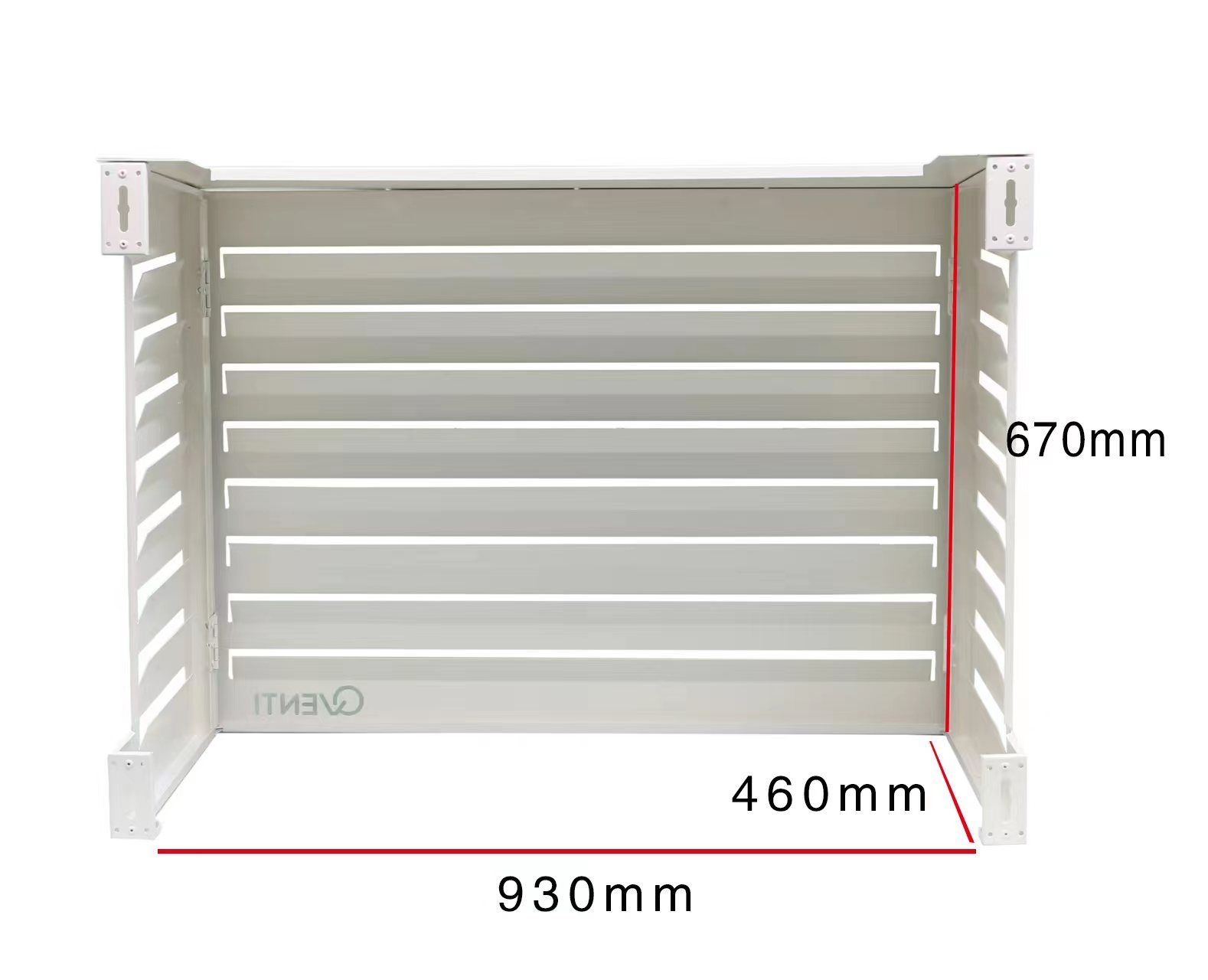 QVENTI Airco cover louvre basis Wit 100*75*50cm