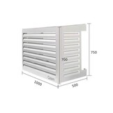 QVENTI Airco cover louvre basis Wit 100*75*50cm