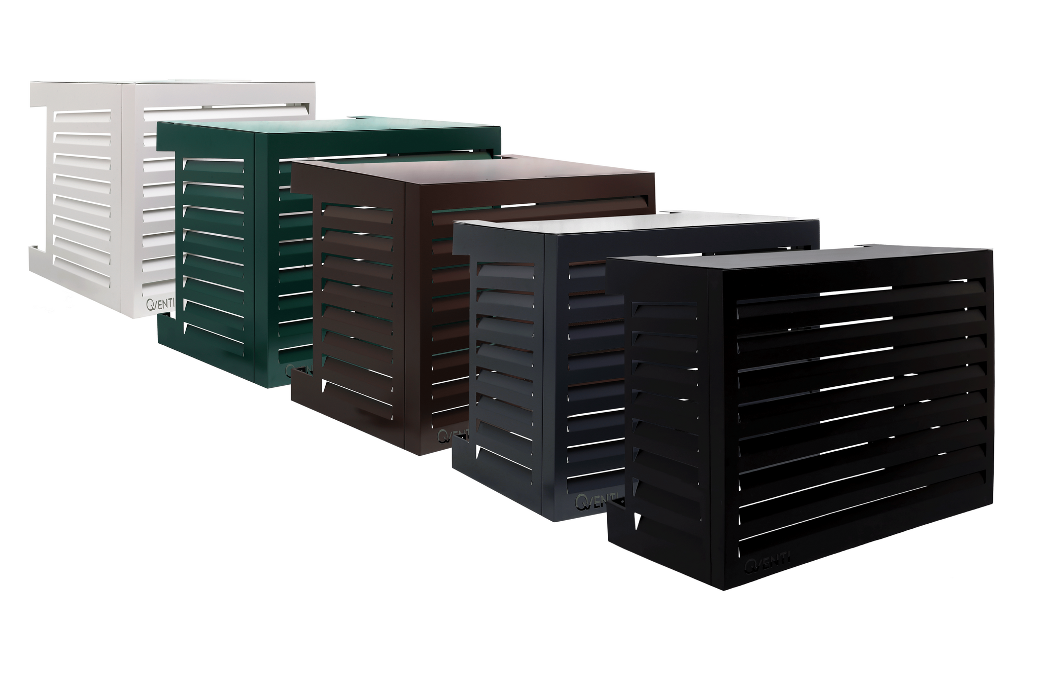QVENTI Airco cover louvre basis Zwart 100*75*50cm
