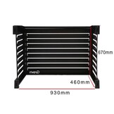 QVENTI Airco cover louvre basis Zwart 100*75*50cm