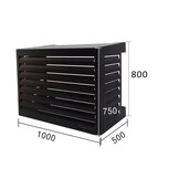 QVENTI Airco cover louvre basis Zwart 100*75*50cm