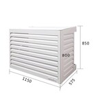 QVENTI Airco cover louvre basis Wit 115*85*57,5cm