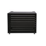 QVENTI Airco cover louvre basis Zwart 115*85*57,5cm