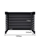 QVENTI Airco cover louvre basis Zwart 115*85*57,5cm