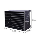 QVENTI Airco cover louvre basis Zwart 115*85*57,5cm