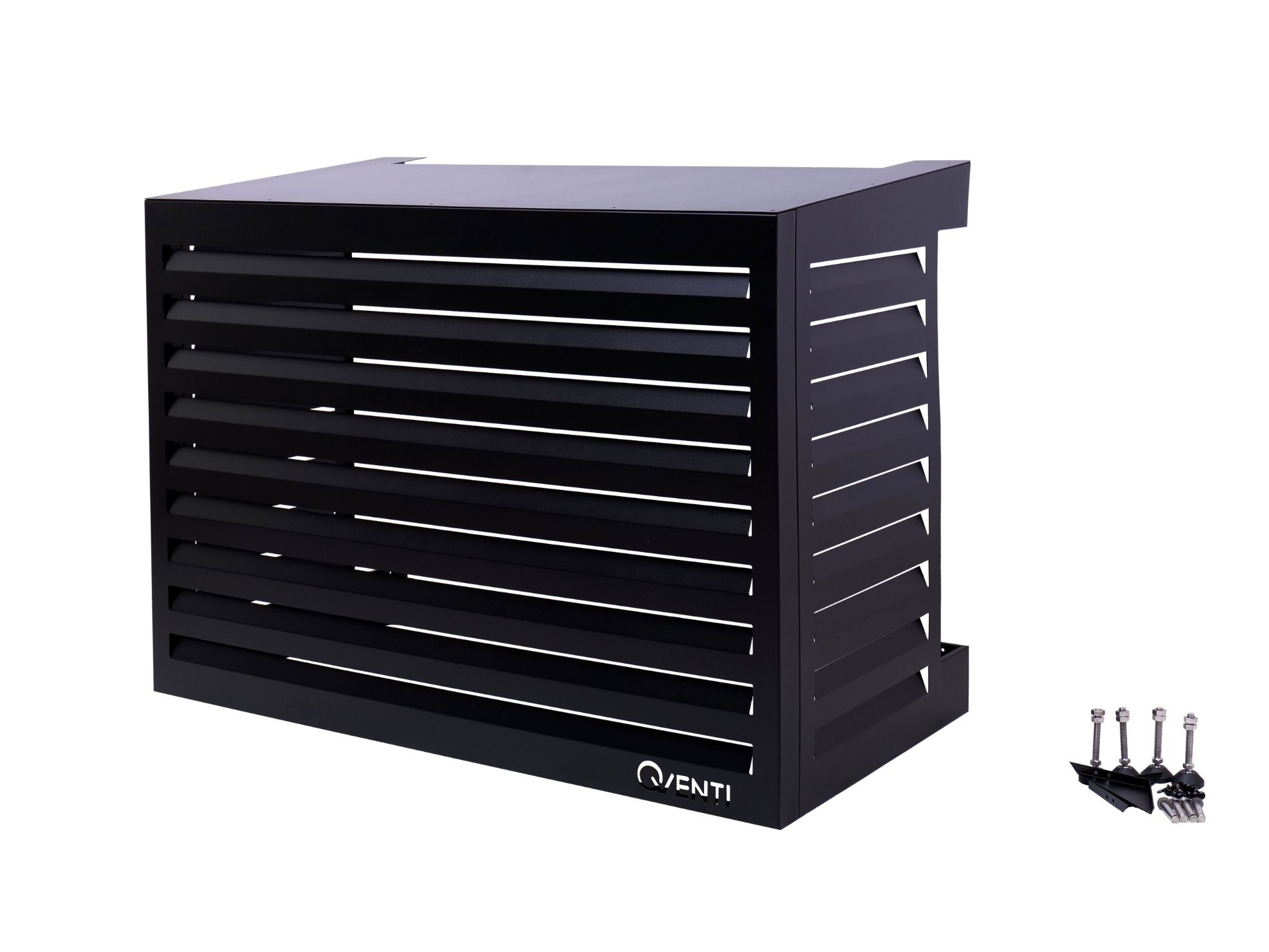 QVENTI Airco cover louvre basis Zwart 115*85*57,5cm