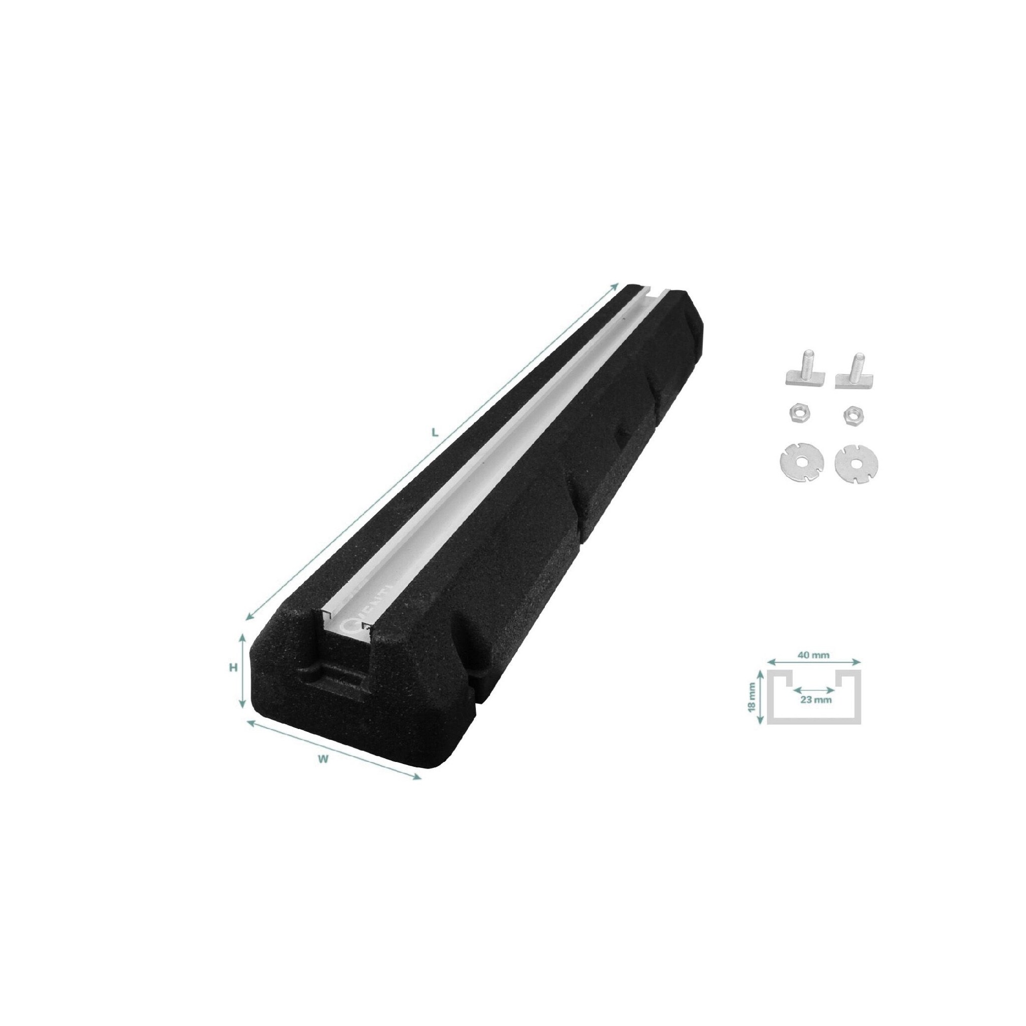 QVENTI Set rubberen opstelblokken 100cm