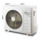 QVENTI Flex Design Antraciet Single-split wand airco 7kW