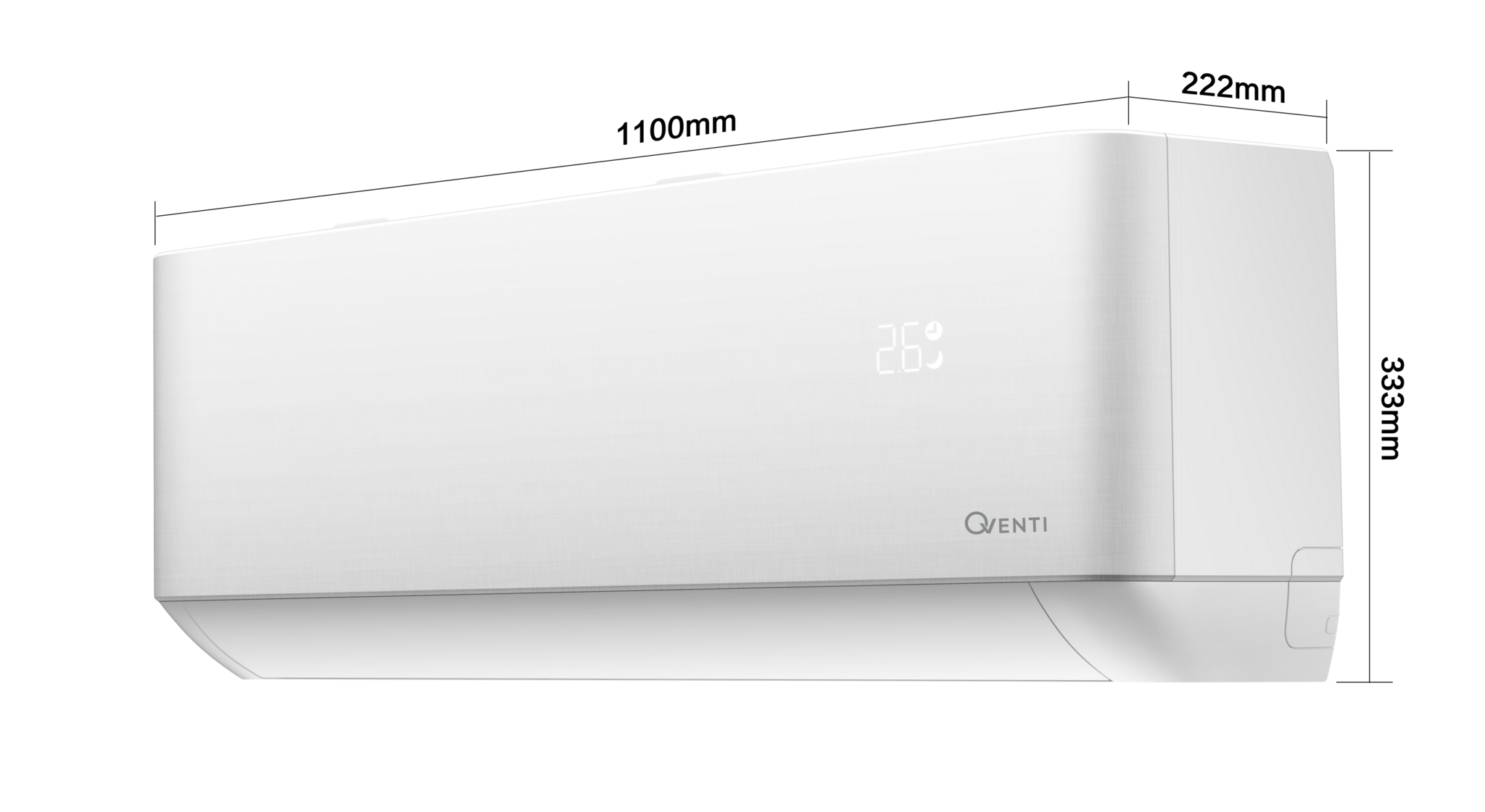QVENTI Flex Design Beige Single-split wand airco 7kW