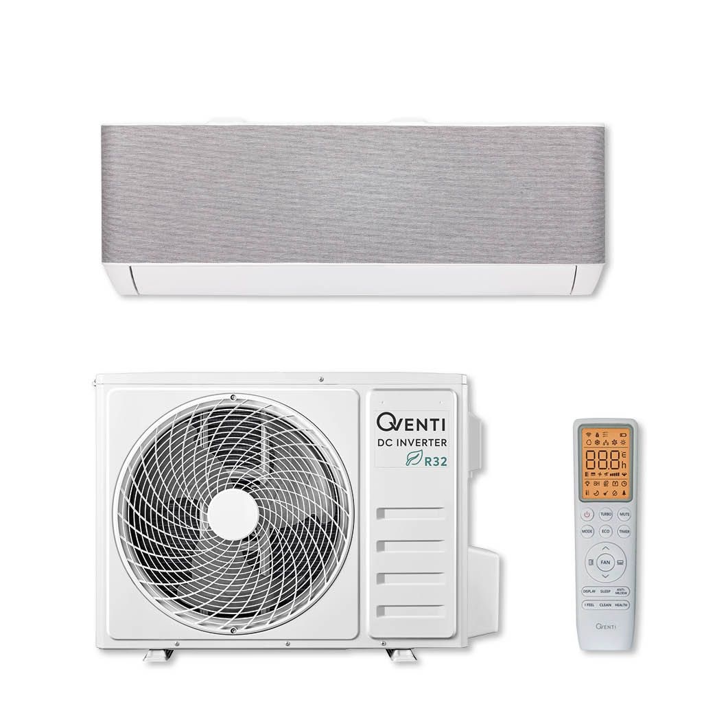 QVENTI Flex Design Antraciet Single-split wand airconditioner 3.5kW