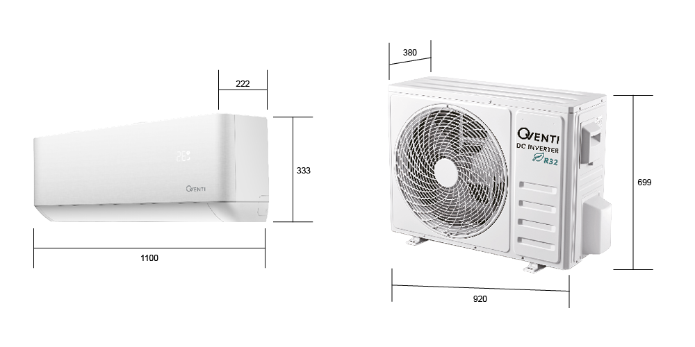 QVENTI Matador Single-split Wand airco set 7.0kW