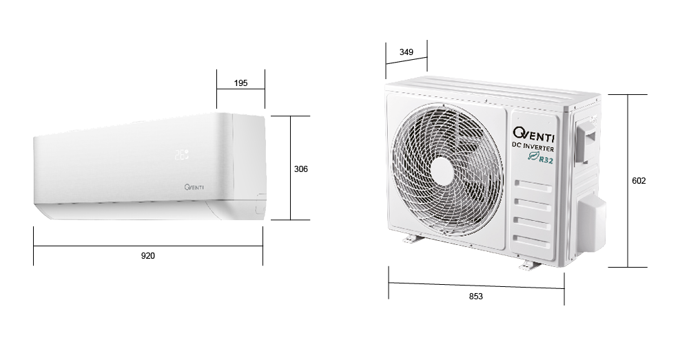 QVENTI Matador Single-split Wand airco set 5.2kW