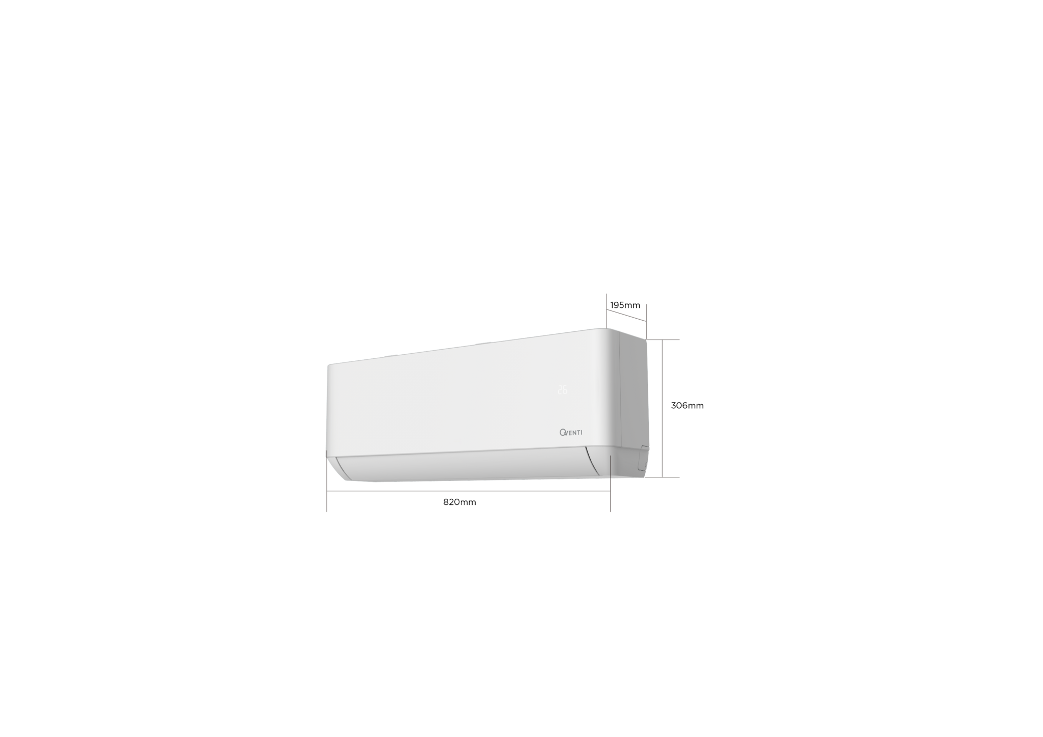 QVENTI HECO Single-split Wand airco set 3.5kW