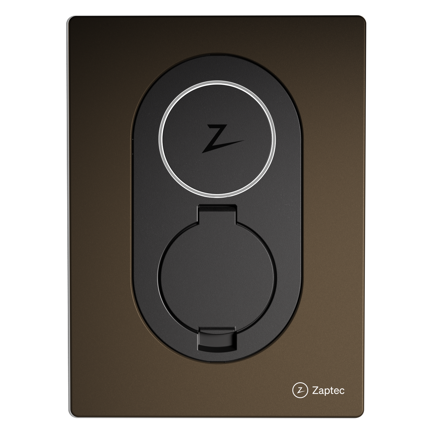 Zaptec GO - Voorzijde kap - Wood Brown