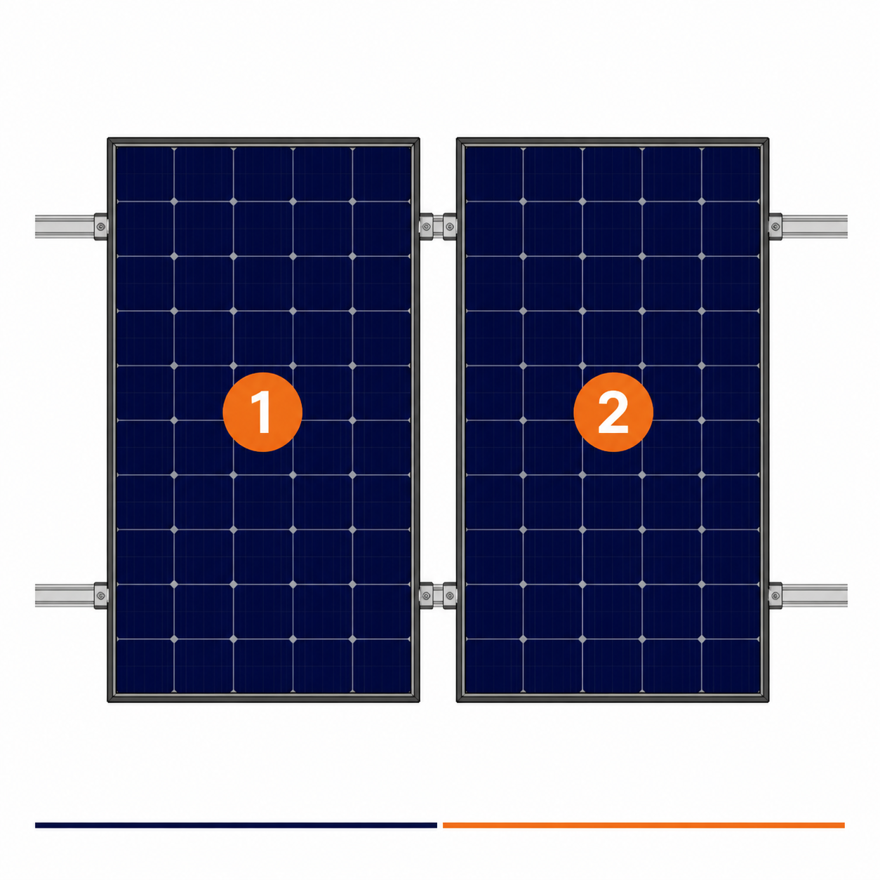 ClickFit EVO | Montageset | 2 panelen | Portrait | Pannendak | Grijs