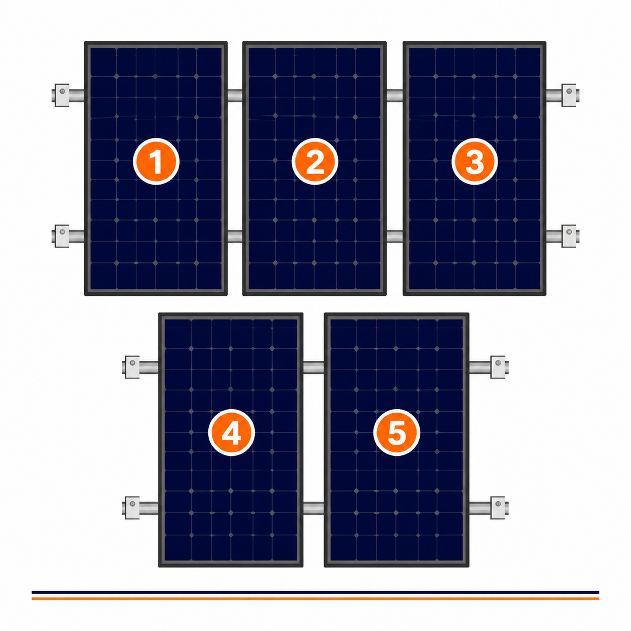 ClickFit EVO | Montageset | 5 panelen | Portrait | Pannendak | Grijs