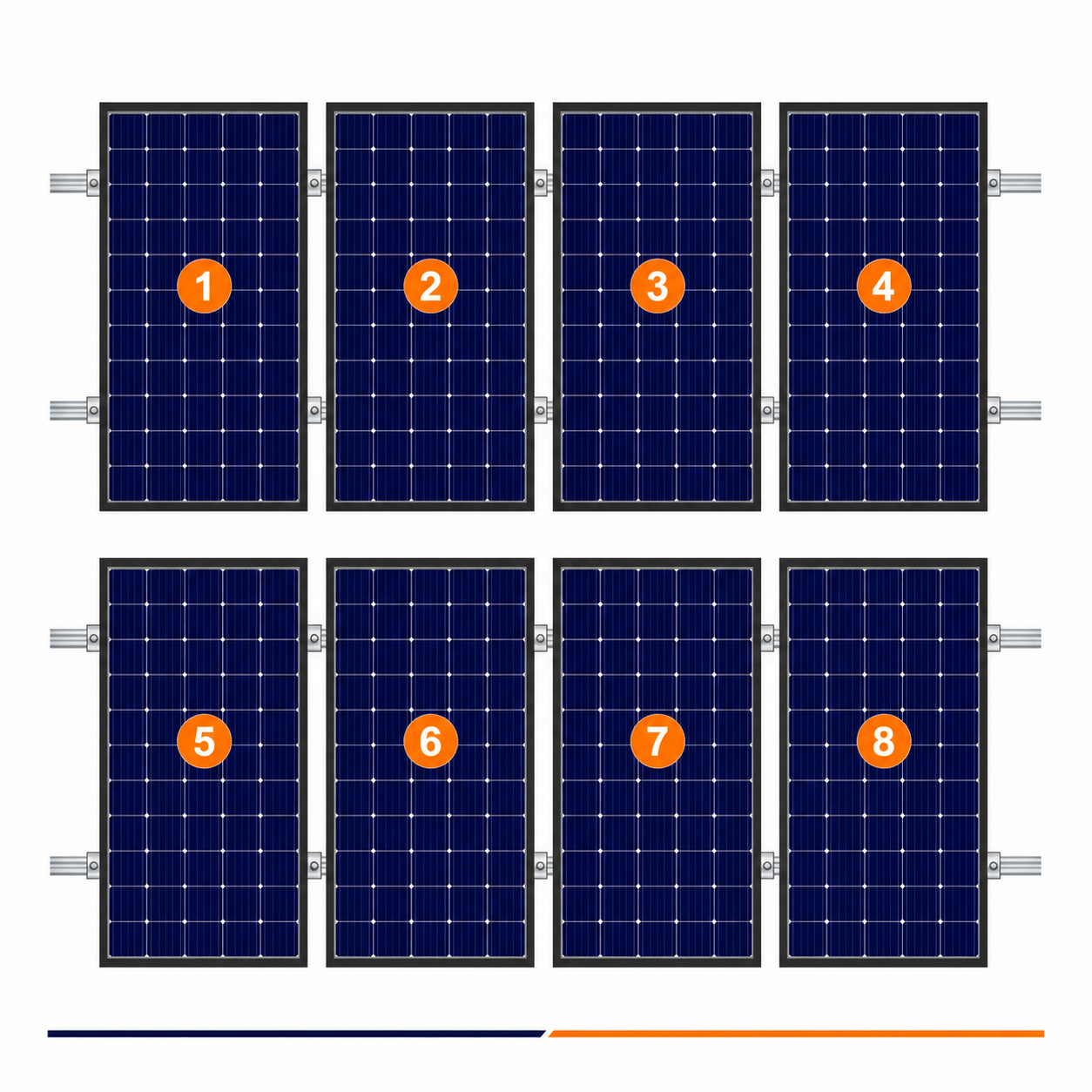 ClickFit EVO | Montageset | 8 panelen | Portrait | Pannendak | Grijs