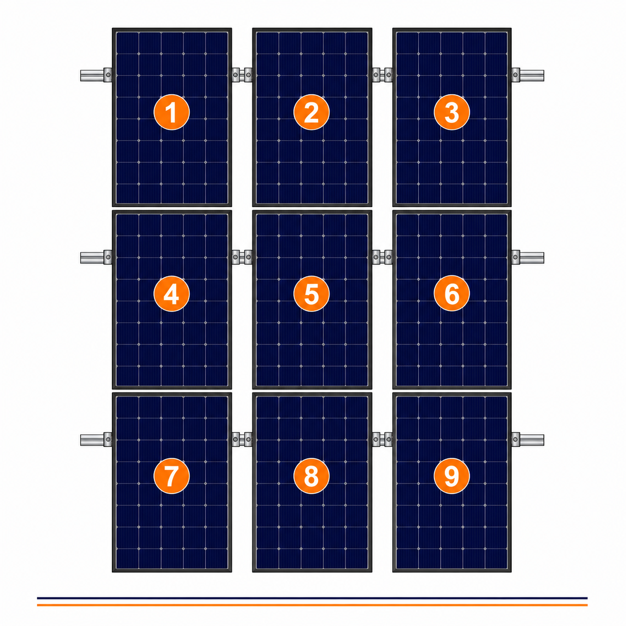 ClickFit EVO | Montageset | 9 panelen | Portrait | Pannendak | Grijs