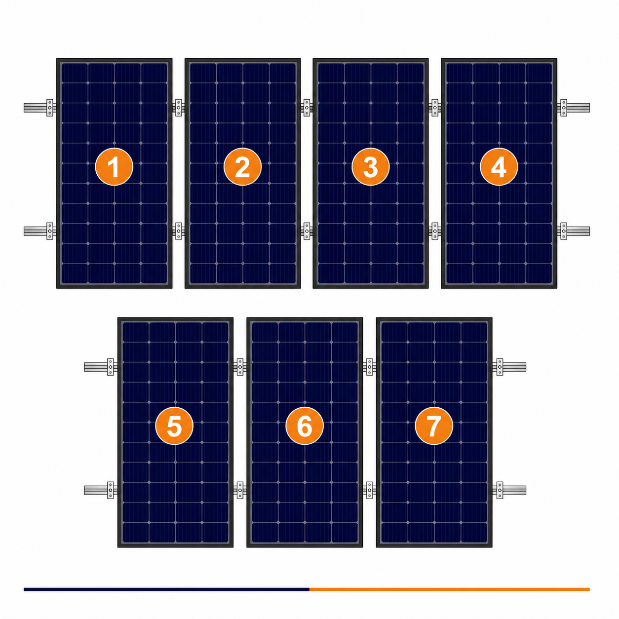 ClickFit EVO | Montageset | 7 panelen | Portrait | Pannendak | Zwart