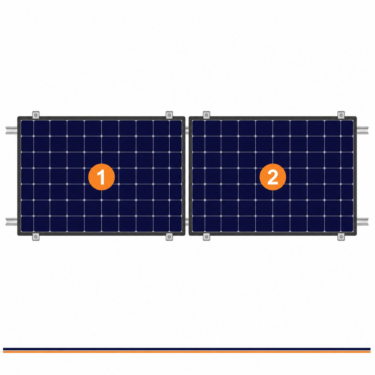 ClickFit EVO | Montageset | 2 panelen | Landscape | Pannendak | Grijs