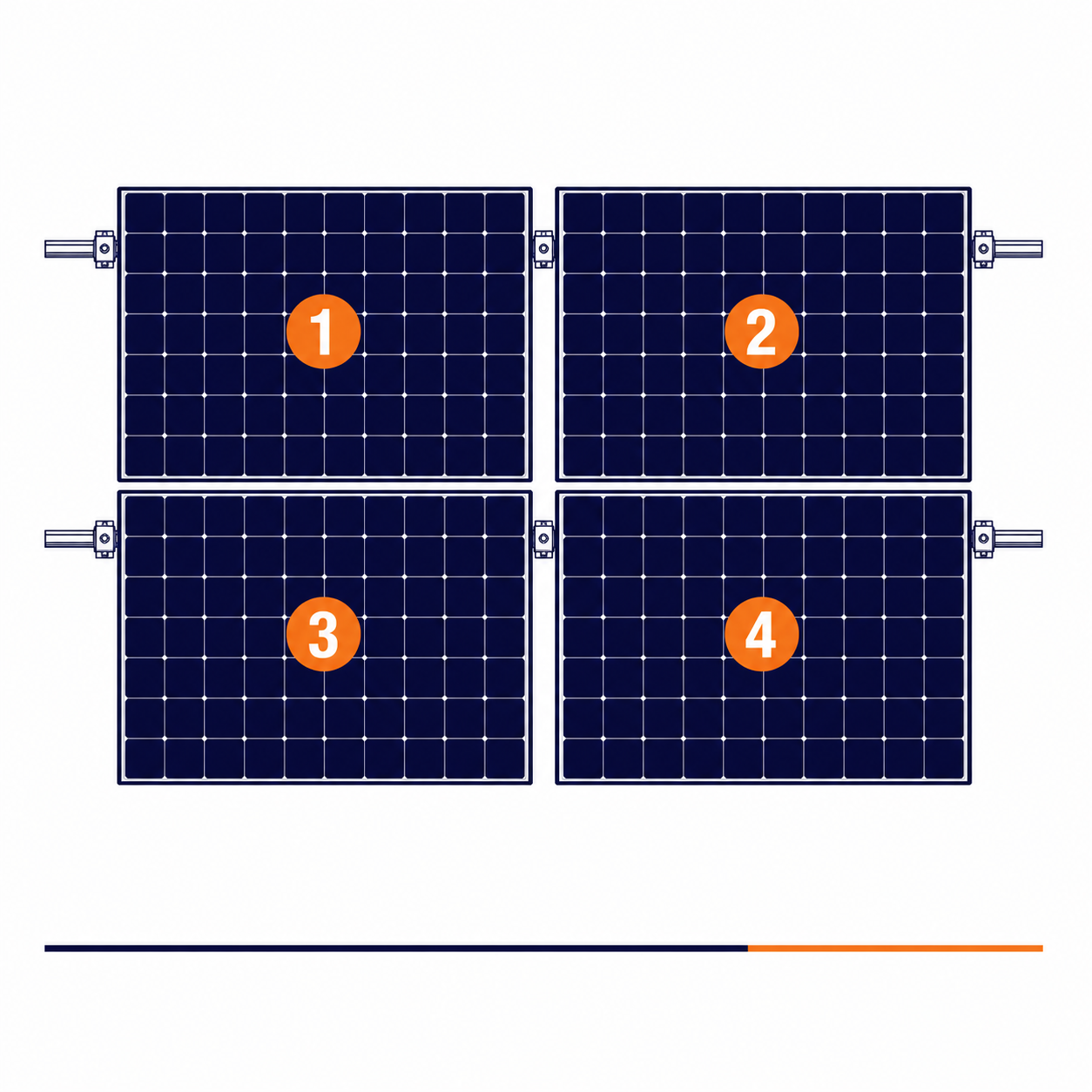 ClickFit EVO | Montageset | 4 panelen | Landscape | Pannendak | Grijs