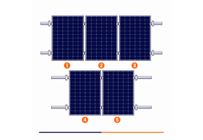 ClickFit EVO | Montageset | 5 panelen | Landscape | Pannendak | Zwart