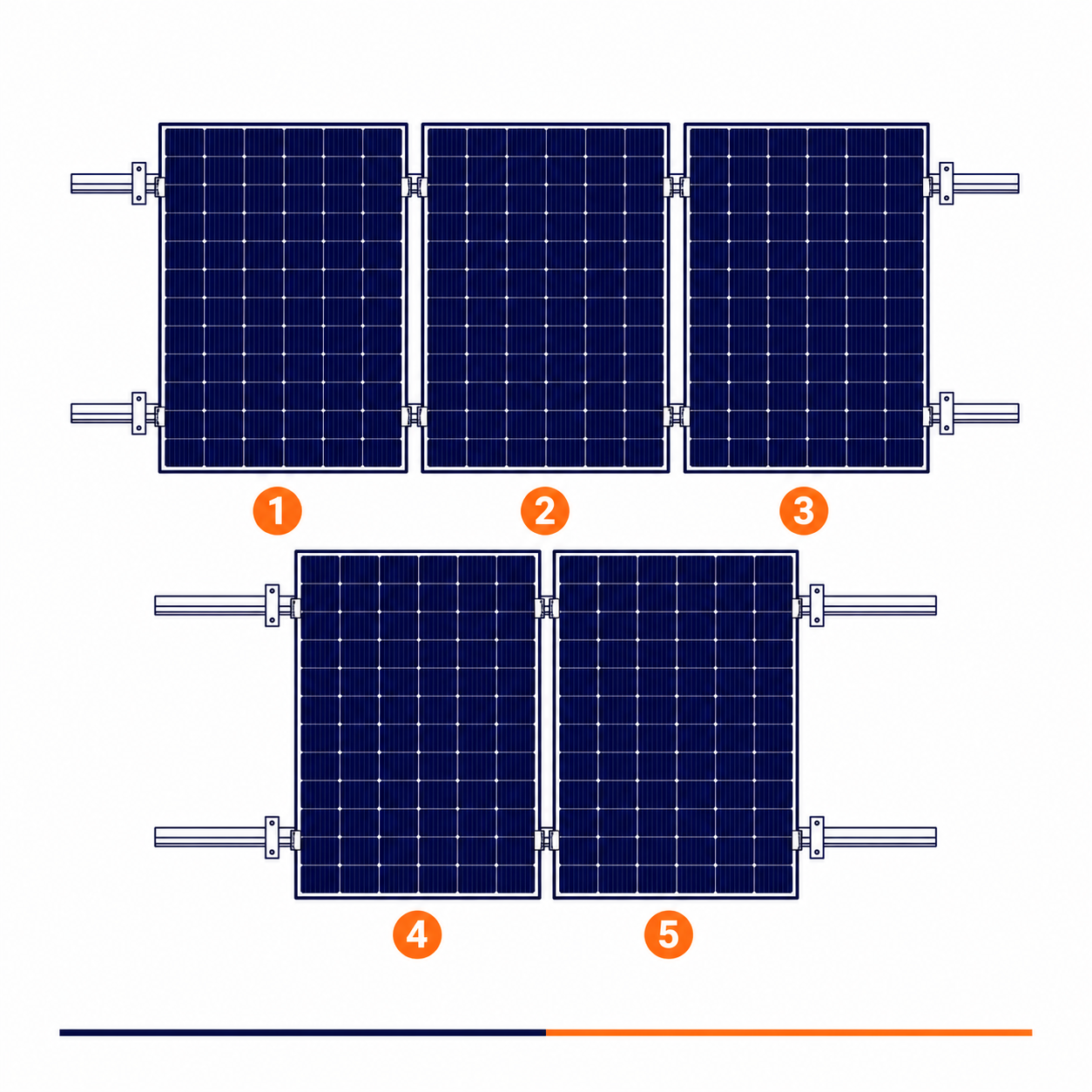ClickFit EVO | Montageset | 5 panelen | Landscape | Pannendak | Zwart