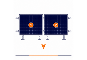 Blubase Connect | Montageset | 2 panelen | Landscape | Plat dak | Zuid