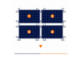 Blubase Connect | Montageset | 4 panelen | Landscape | Plat dak | Zuid