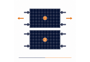 Blubase Connect | Montageset | 2 panelen | Landscape | Plat dak | Oost-West