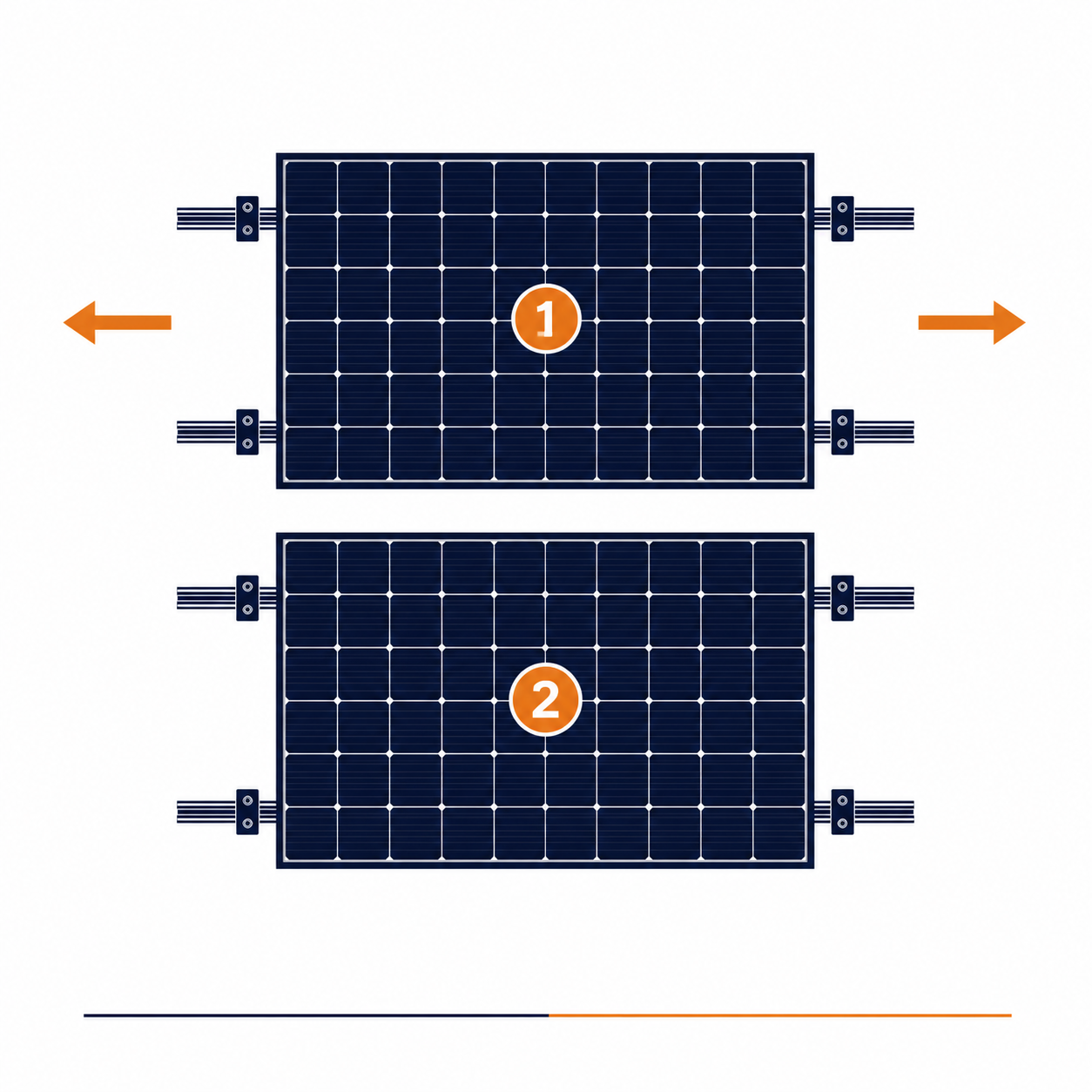 Blubase Connect | Montageset | 2 panelen | Landscape | Plat dak | Oost-West