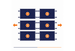 Blubase Connect | Montageset | 6 panelen | Landscape | Plat dak | Oost-West