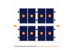 Blubase Connect | Montageset | 8 panelen | Landscape | Plat dak | Oost-West