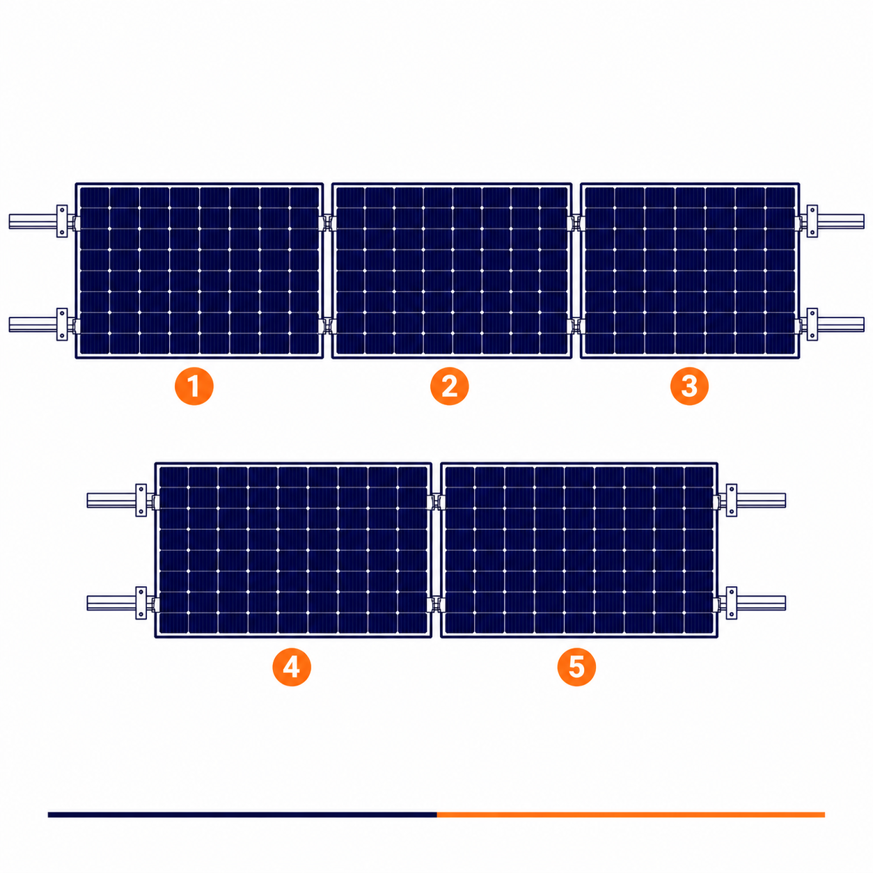 ClickFit EVO | Montageset | 5 panelen | Landscape | Pannendak | Grijs