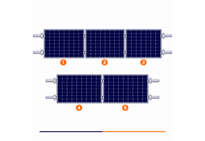 ClickFit EVO | Montageset | 5 panelen | Landscape | Pannendak | Zwart
