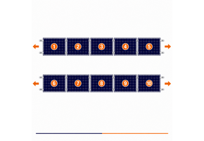 Blubase Connect | Montageset | 10 panelen | Landscape | Plat dak | Oost-West