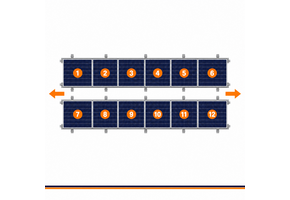 Blubase Connect | Montageset | 12 panelen | Landscape | Plat dak | Oost-West