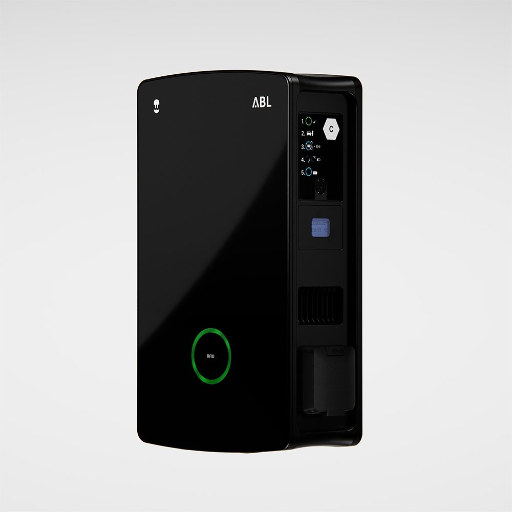 Wallbox ABL eM4 (22 kW / Enkel / Sluiter / Controller / Standaard / Zwart)