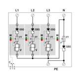 Citel DAC1-13VGS-31-275 - AC-overspanningsbeveiliging - 3-Fase+N