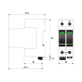 Citel DAC1-13S-11-275 AC-overspanningsbeveiliging - Type 1+2 - 1-Fase