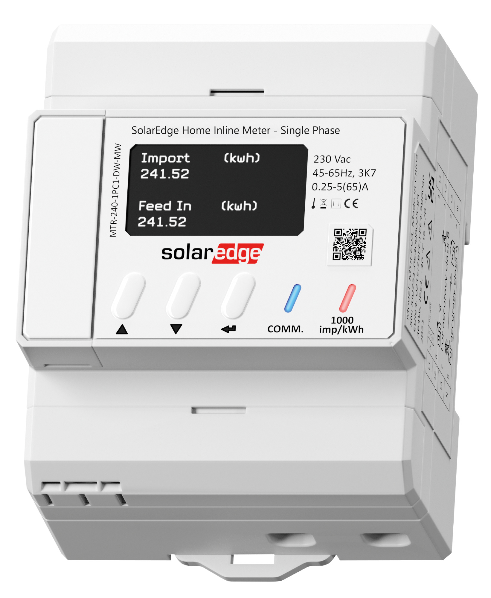 SolarEdge Inline Energy Meter with Energy Net, 1PH 230V, 65A
