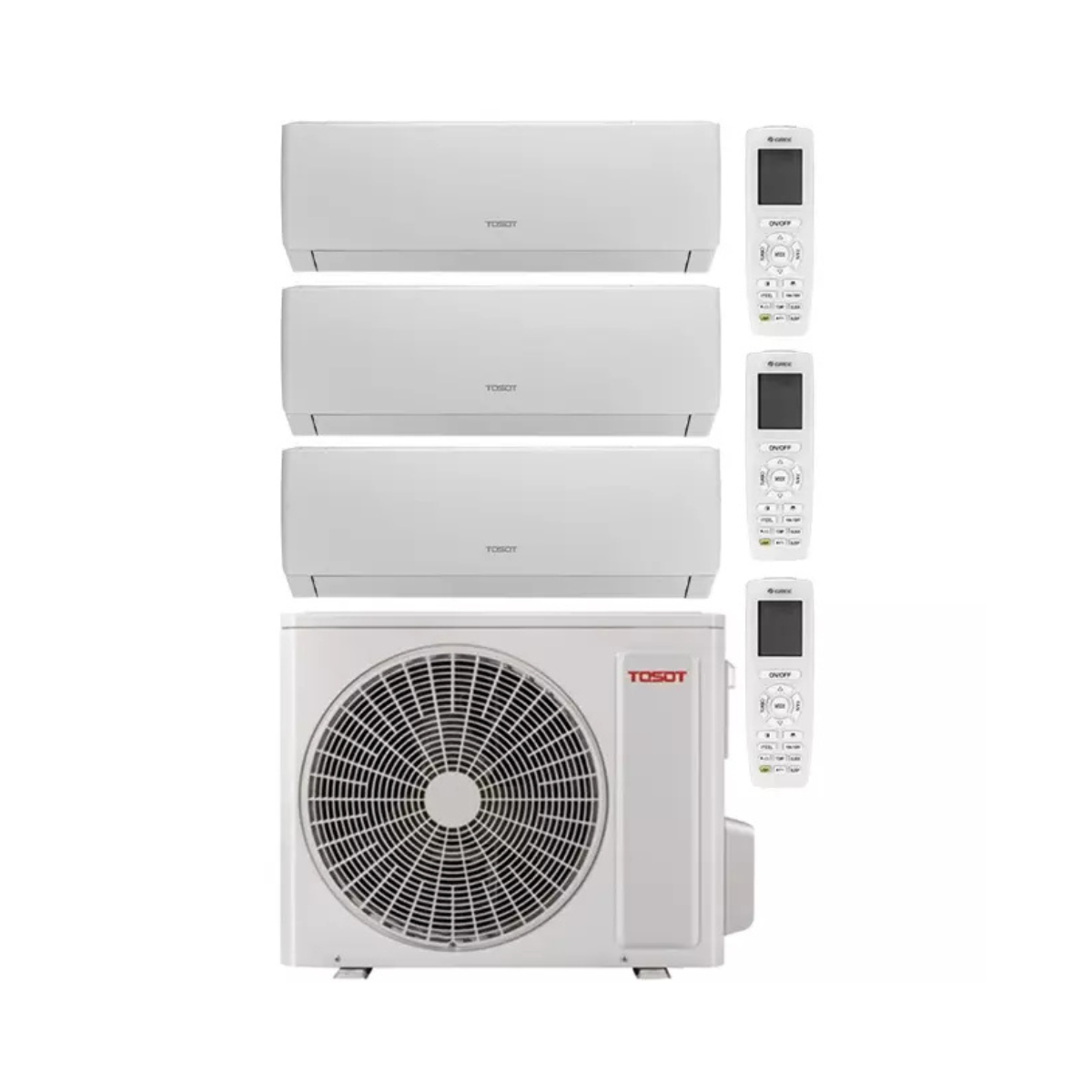 Tosot PULAR by GREE Triple split Inverter airco 091212P R32 8,0 kW - Set