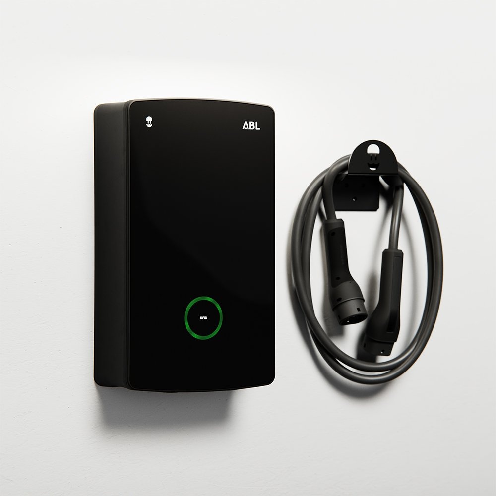 Wallbox ABL eM4 (22 kW / Enkel / Stopcontact / Controller / Standaard / Zwart)